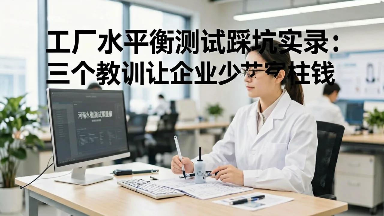 工厂水平衡测试踩坑实录：三个教训让企业少花冤枉钱